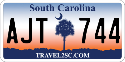 SC license plate AJT744