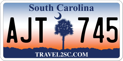 SC license plate AJT745