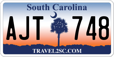 SC license plate AJT748