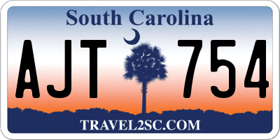 SC license plate AJT754