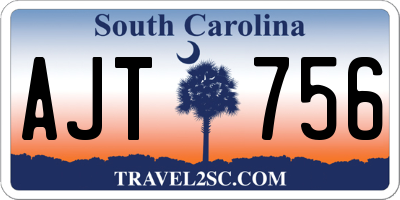 SC license plate AJT756