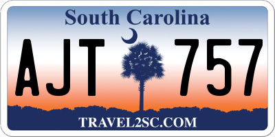 SC license plate AJT757
