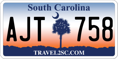 SC license plate AJT758