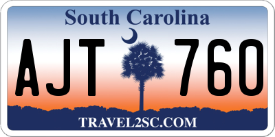 SC license plate AJT760