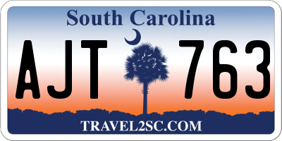 SC license plate AJT763