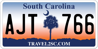 SC license plate AJT766