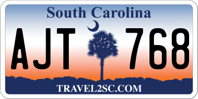 SC license plate AJT768
