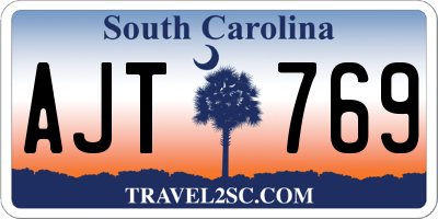 SC license plate AJT769
