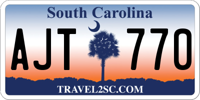 SC license plate AJT770