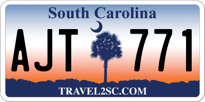 SC license plate AJT771