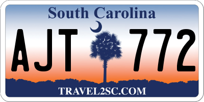 SC license plate AJT772