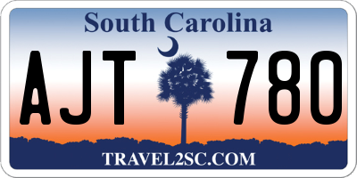 SC license plate AJT780