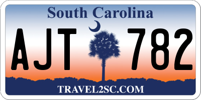 SC license plate AJT782