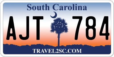 SC license plate AJT784