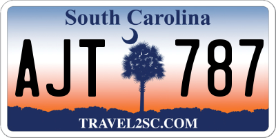 SC license plate AJT787