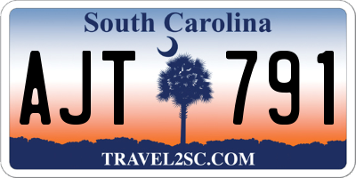 SC license plate AJT791