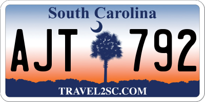 SC license plate AJT792