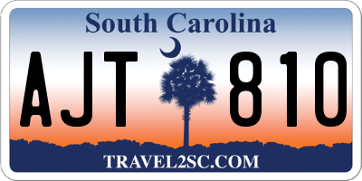 SC license plate AJT810