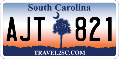 SC license plate AJT821