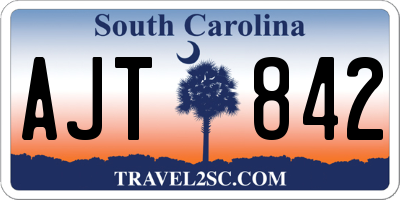 SC license plate AJT842