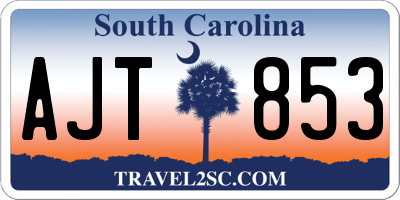SC license plate AJT853