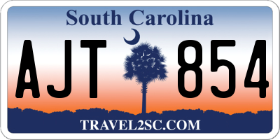 SC license plate AJT854