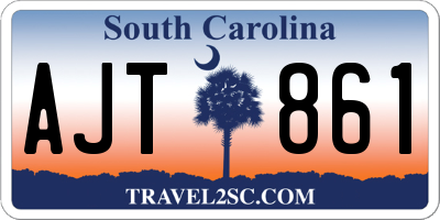 SC license plate AJT861