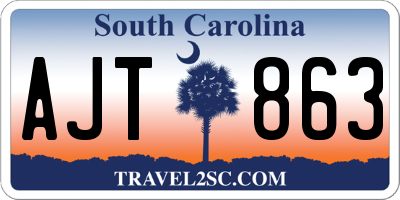 SC license plate AJT863