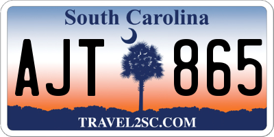 SC license plate AJT865
