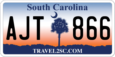 SC license plate AJT866