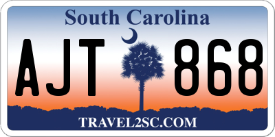 SC license plate AJT868