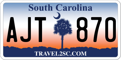 SC license plate AJT870