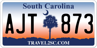 SC license plate AJT873