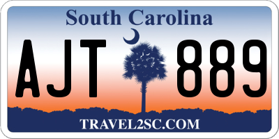SC license plate AJT889