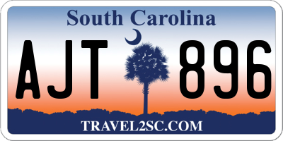 SC license plate AJT896