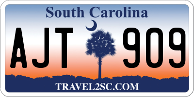SC license plate AJT909