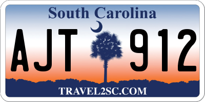 SC license plate AJT912