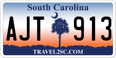 SC license plate AJT913