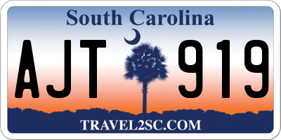 SC license plate AJT919