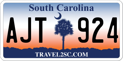 SC license plate AJT924