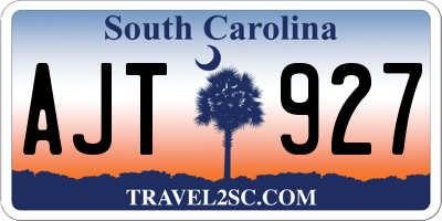 SC license plate AJT927