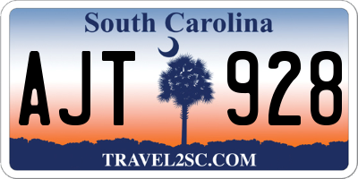 SC license plate AJT928
