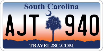 SC license plate AJT940