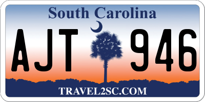 SC license plate AJT946