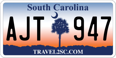 SC license plate AJT947