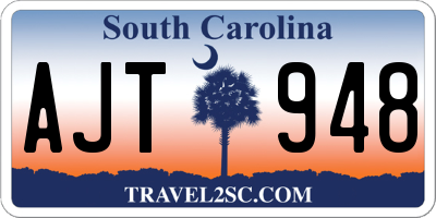 SC license plate AJT948