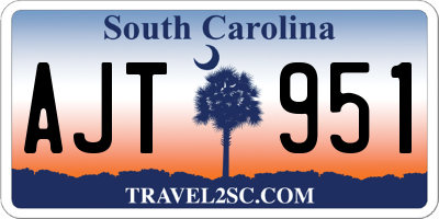 SC license plate AJT951