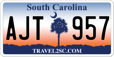SC license plate AJT957
