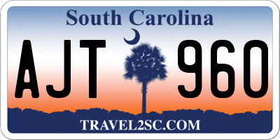SC license plate AJT960