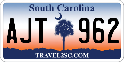 SC license plate AJT962